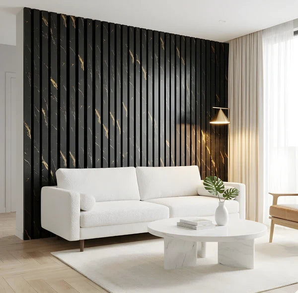WALL PANEL BLACK AND GOLD.